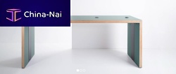 Airport table Bridgelaminatewoodsteel