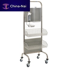 Hygiene station on casters HYGHKW4Twith basket