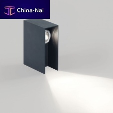 Garden bollard light STRIPER for public spacescontemporaryaluminum