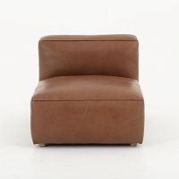 Contemporary fireside chair BAILEYleatherwoodenmodular