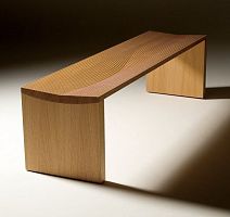 Contemporary garden bench NAMIoakwithout backrestwithout armrests