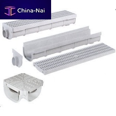 Drainage channel with grating street