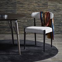 Contemporary chair DIXIEindoorfabricbeech base