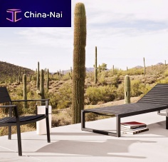 Contemporary armchair EOSaluminumstackablegarden