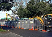 Construction site acoustic barrier temporaryindustrial