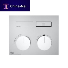 Double-handle shower mixer tap HI-FI : 63002wall-mountedthermostaticmetal