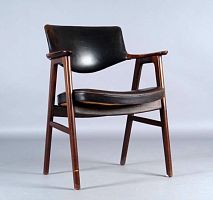 Scandinavian design chair 1955-69indoorsolid woodleather