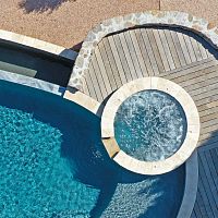 Built-in hot tub squarerectangularround