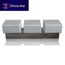 Contemporary public bench Pertretravertinewithout backrestwithout armrests