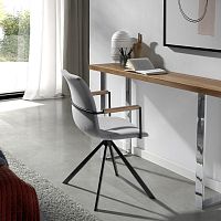 Contemporary chair 4105indoorfabricpainted steel base
