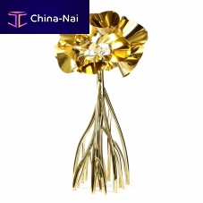Floor-standing lamp Mangroviaanodized aluminumpolished stainless steeloriginal design