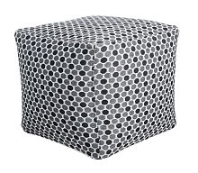 Contemporary ottoman POUFFEfabricsquareupholstered
