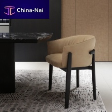 Contemporary chair LEOPOLDfabricwooden baseupholstered