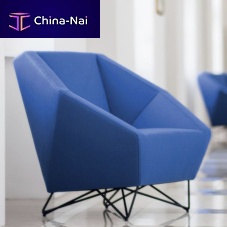 Contemporary armchair 3ANGLEleatherfabricgray