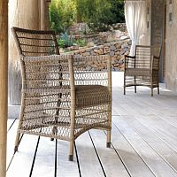 Contemporary chair Malibu outdoorfabricwicker