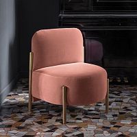 Contemporary fireside chair Flagfabriccustomizable color4-legged
