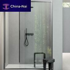 Sliding shower screen rectangularfor alcovestempered glass