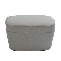 Contemporary ottoman LANA fabricrectangularupholstered