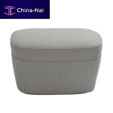 Contemporary ottoman LANA fabricrectangularupholstered