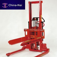 Drum pallet fork inclinedbarrelfor paper rolls