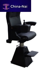 Helm seat for shipswith armrestswith built-in pilot console