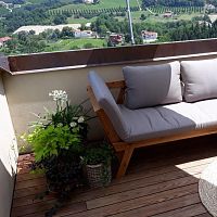 Solid wood deck board teakpadoukoutdoor
