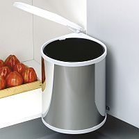 Kitchen trash can 8035865stainless steelplasticwith lid