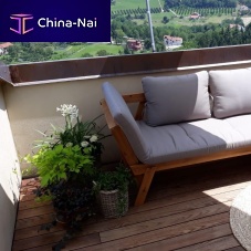 Solid wood deck board teakpadoukoutdoor