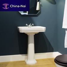 Free-standing washbasin NEW YORKporcelainhandmade1-hole
