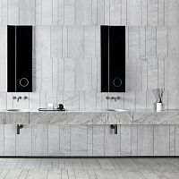 Wall-mounted mirror ARCHIMEDE commercialcontemporaryrectangular