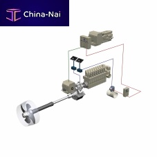 Ship propulsion system controllable-pitch propellershaft drive