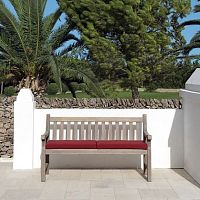 Contemporary garden bench Notting Hillteakmahoganywith backrest