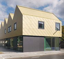 Panel cladding ANOMAXpre-coated aluminumgrooved