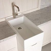 Single-bowl kitchen sink ARKADIAwithout drainboardCorian®free standing