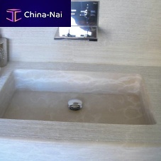 Wall-mounted washbasin TANGO natural stonewith counterdouble