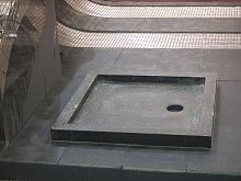 Square shower tray stone