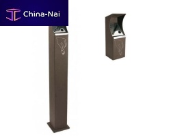 Pedestal ashtray CLASHstainless steelfor outdoor usefor public space