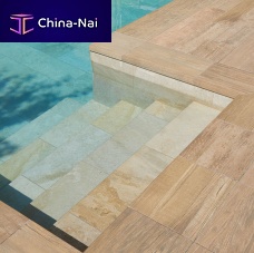 Porcelain stoneware pool steps