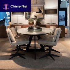 Contemporary chair Giroindoorfabricmetal base