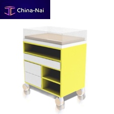 Pediatric examination table SSmanualfixed-heightwith storage unit