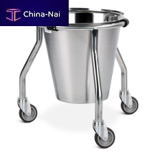 Trolley-mounted surgical basin stand SBKSL/1 stainless steel