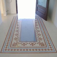 Indoor encaustic cement tile LISBONAfloormarble dustVictorian pattern