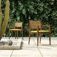 Traditional dining chair EVAindoorvelvetash base