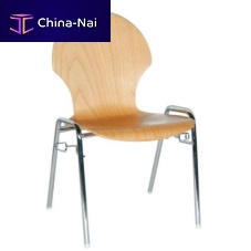 Contemporary chair Kocherindoorbeechchromed metal base