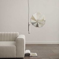 Pendant lamp DECOironopalescent glasscontemporary