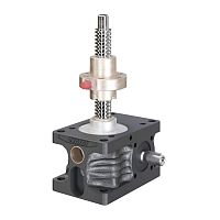 Trapezoidal screw jack ZE seriesworm gearsafety nutaluminum