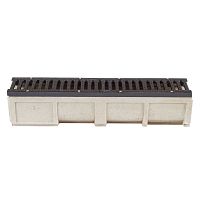 Polymer concrete drainage channel 100 steelironhigh-density polyethylene (HDPE)
