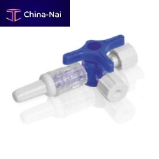 T infusion connector with stopcock