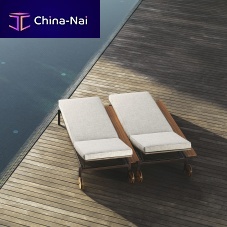 Contemporary sun lounger CASILDAwaterproof fabricirokostainless steel