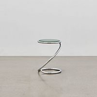 Original design stool PH Snakeleatherwoodensteel base